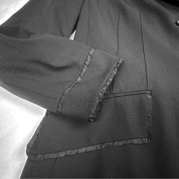 Escada New Black Dressy Wool Blend Blazer Womens 42 Large - Picture 5 of 13